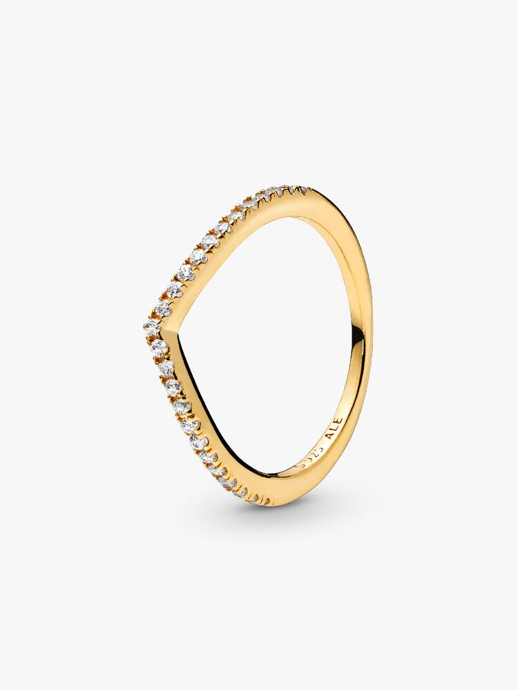 Sparkling Wishbone Ring