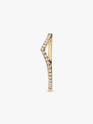 Sparkling Wishbone Ring