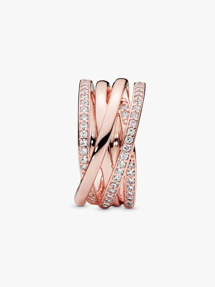 Sparkling & Polished Lines Ring