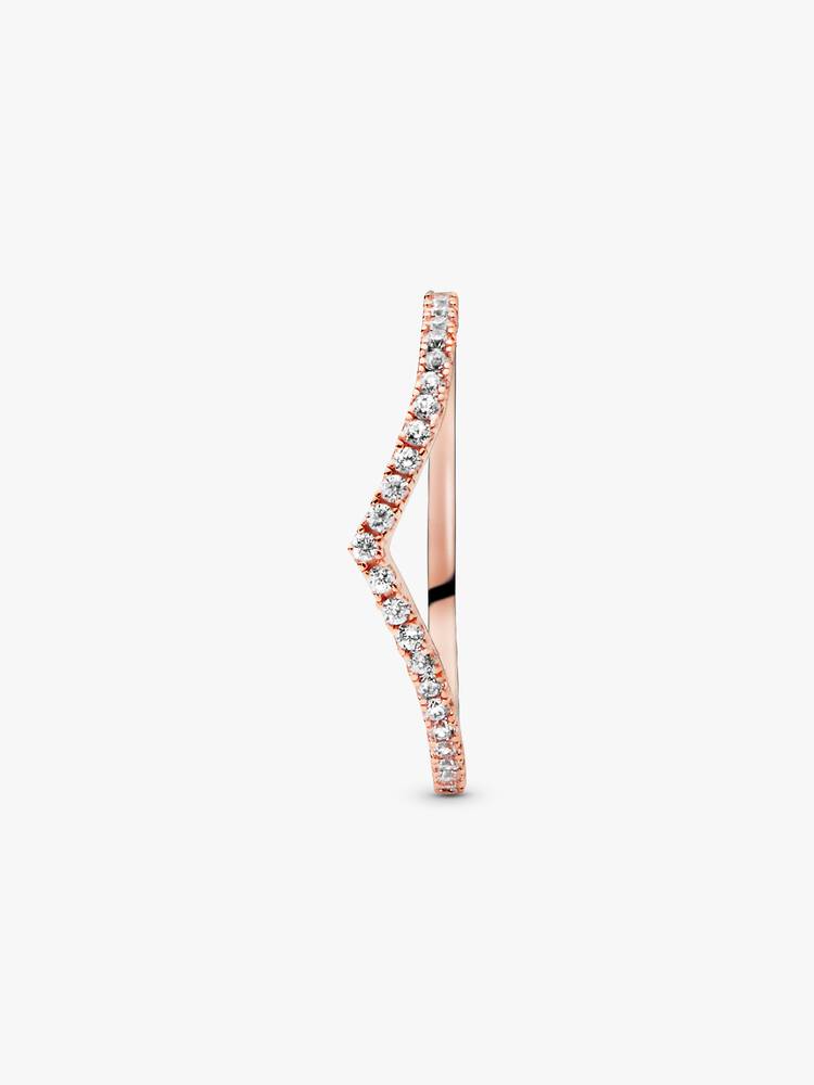 Sparkling Wishbone Ring