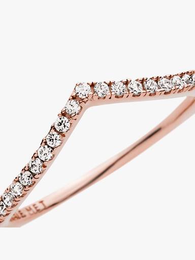 Sparkling Wishbone Ring
