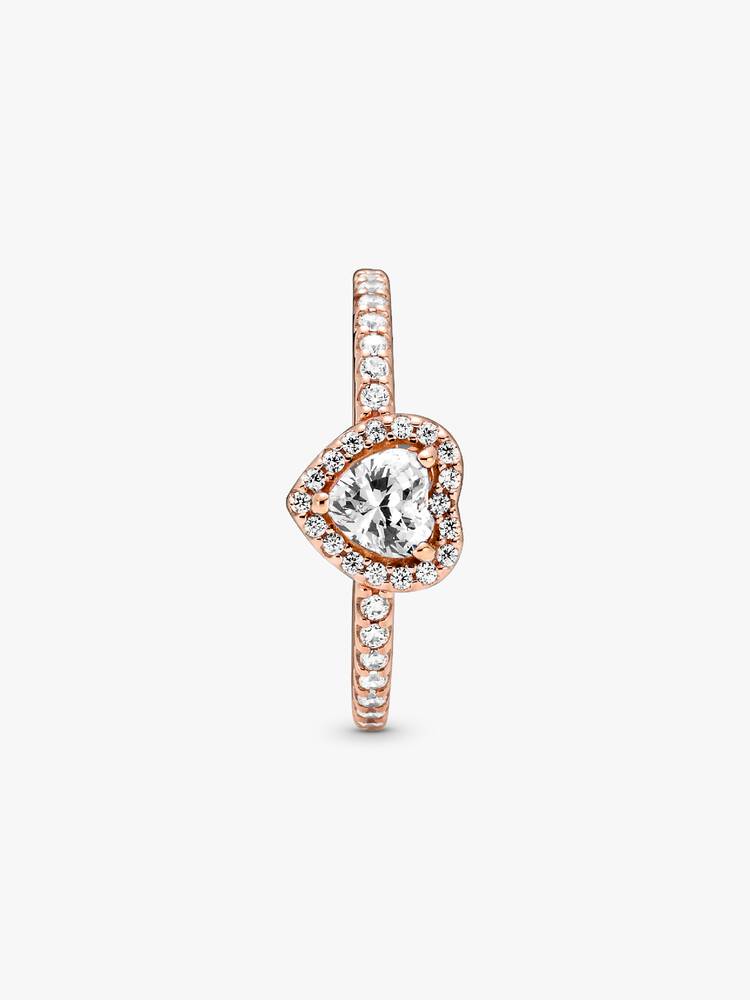 Sparkling Elevated Heart Ring