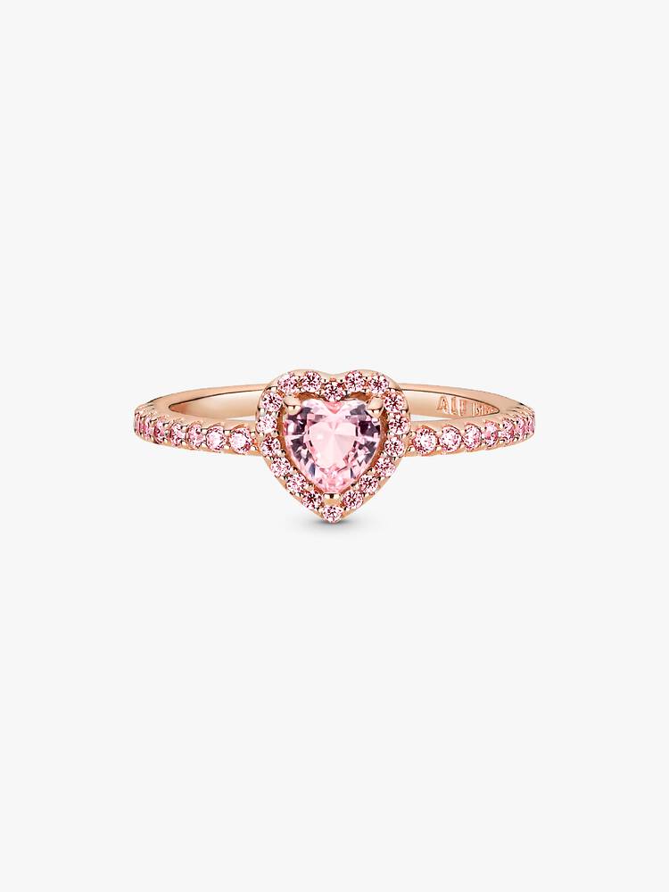 Sparkling Elevated Heart Ring