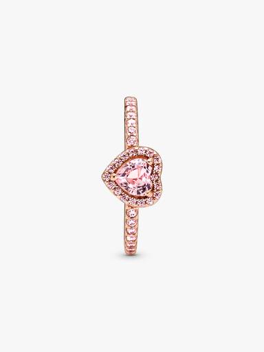 Sparkling Elevated Heart Ring