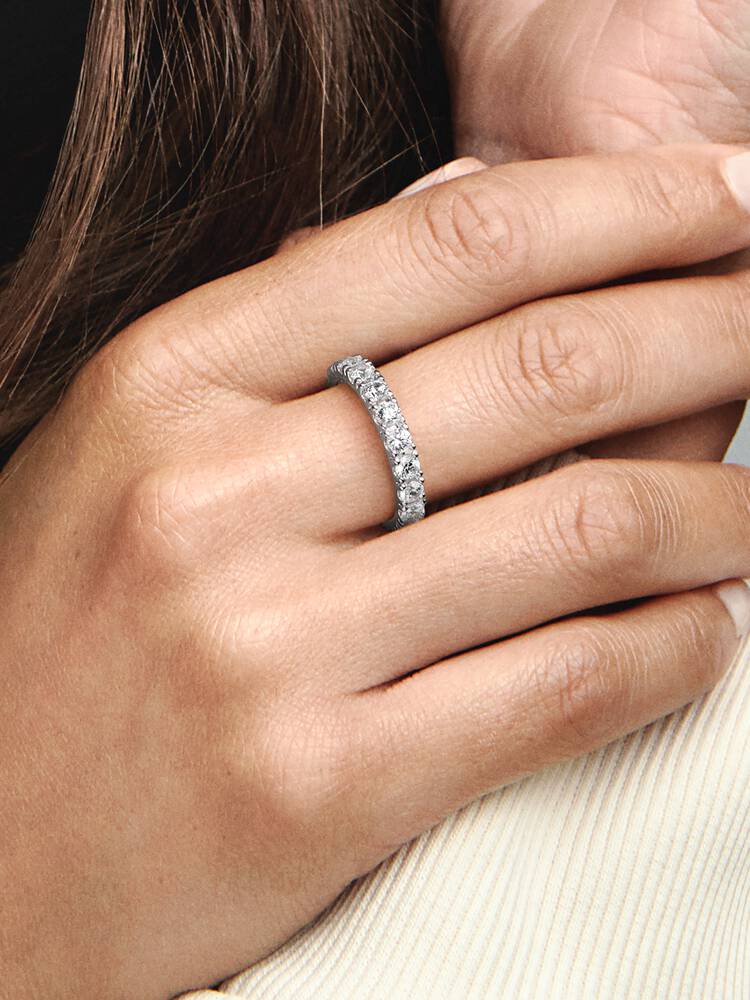 Sparkling Row Eternity Ring