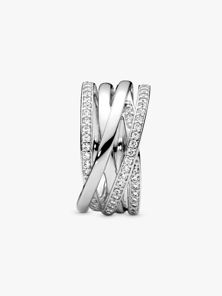 Sparkling & Polished Lines Ring