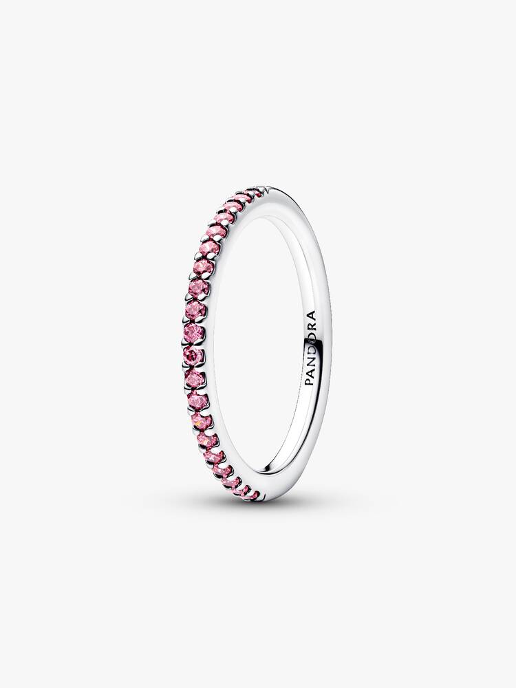 Sparkling Pink Band Ring