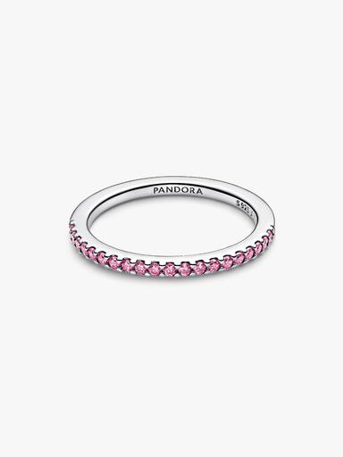 Sparkling Pink Band Ring