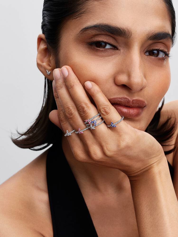 Sparkling Butterfly Ring