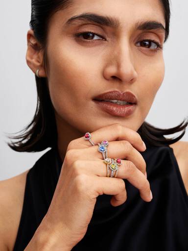 Sparkling Elevated Heart Ring