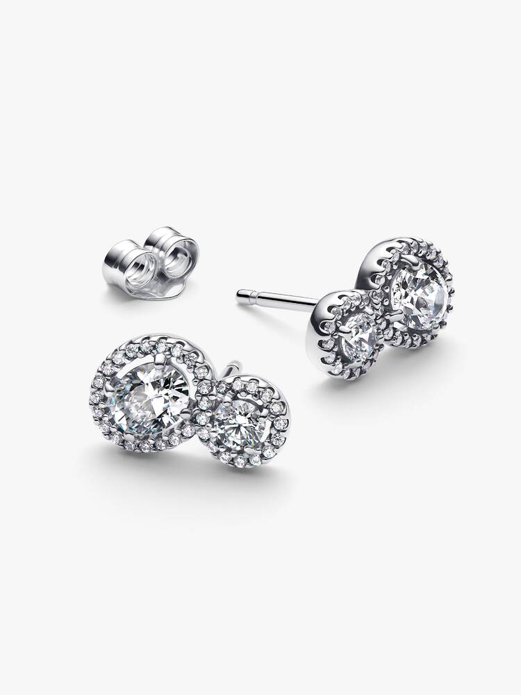 Embracing Halo Stud Earrings