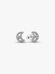 Sparkling Moon Stud Earrings