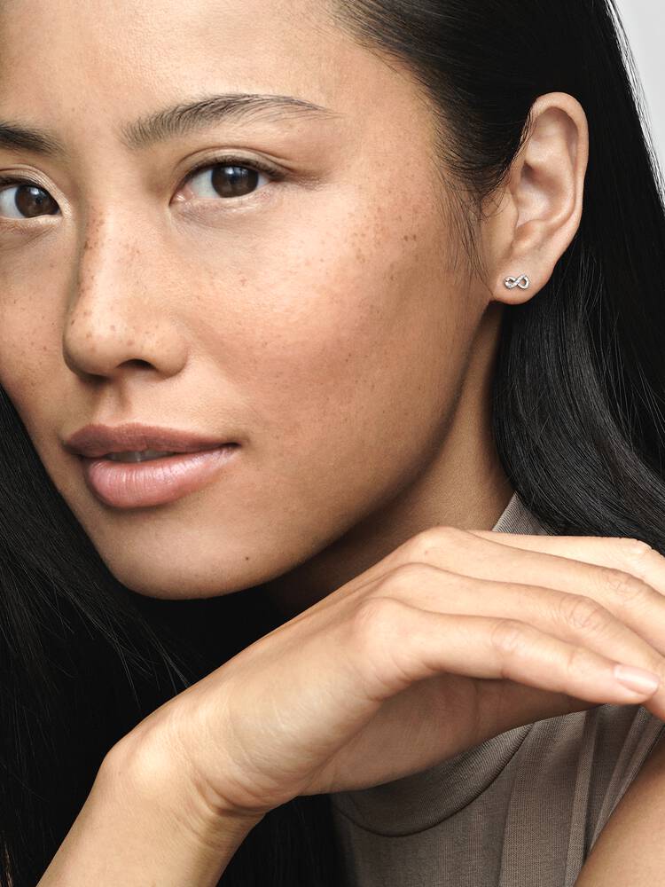 Sparkling Infinity Stud Earrings