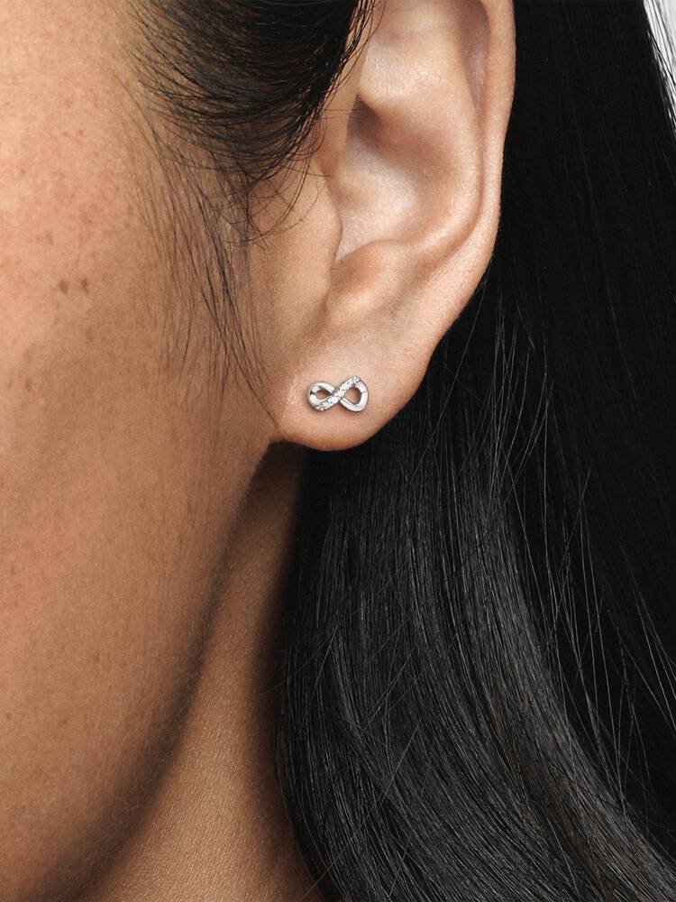 Sparkling Infinity Stud Earrings