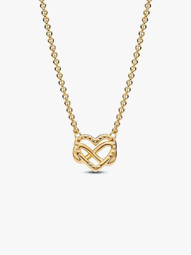 Sparkling Infinity Heart Collier Necklace