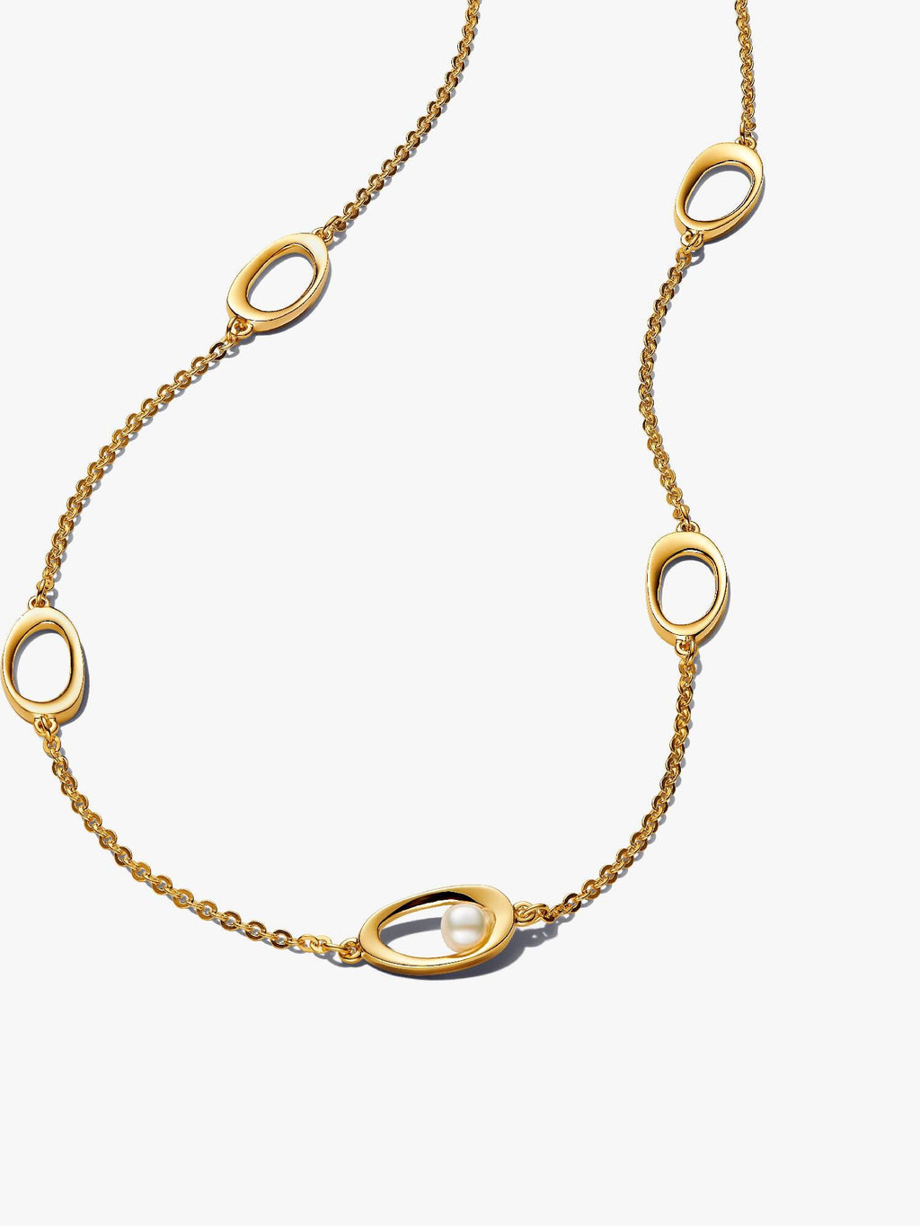 Organically Shaped Oval & Treated Freshwater Cultured Pearl Bracelet