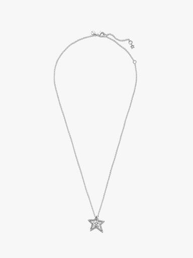 Pavé Asymmetric Star Collier Necklace