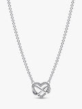 Sparkling Infinity Heart Collier Necklace