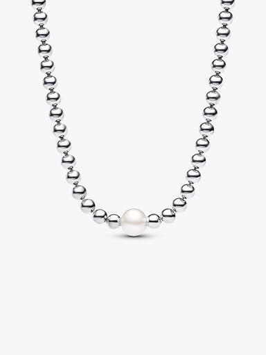 Treated Freshwater Cultured Pearl & Beads Collier Necklace