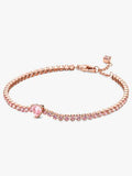 Sparkling Heart Tennis Bracelet