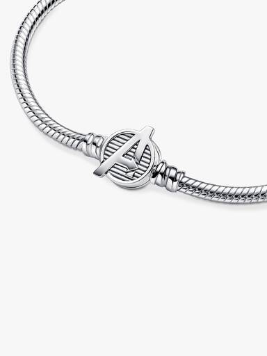 Pandora Moments Marvel The Avengers Logo Clasp Snake Chain Bracelet