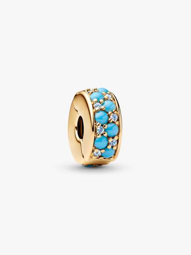 Aqua Blue Clip Charm