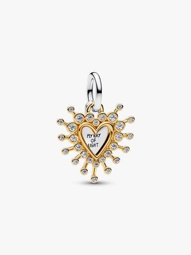Radiant Heart Double Dangle Charm