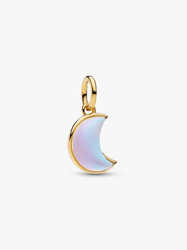 Sparkling Crescent Moon Dangle Charm