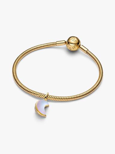 Sparkling Crescent Moon Dangle Charm