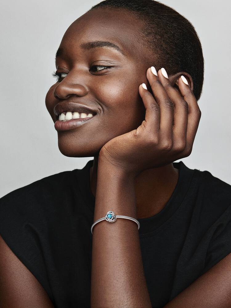 December Birthstone Eternity Circle Charm