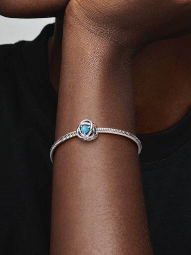 December Birthstone Eternity Circle Charm