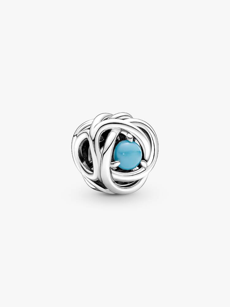December Birthstone Eternity Circle Charm