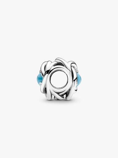 December Birthstone Eternity Circle Charm