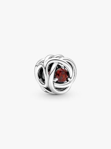 January Birthstone Eternity Circle Charm