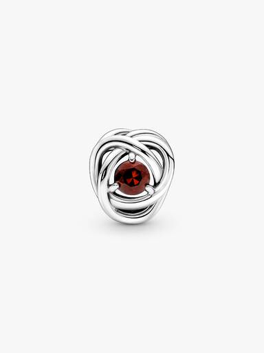 January Birthstone Eternity Circle Charm