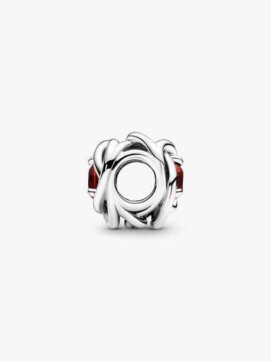 January Birthstone Eternity Circle Charm