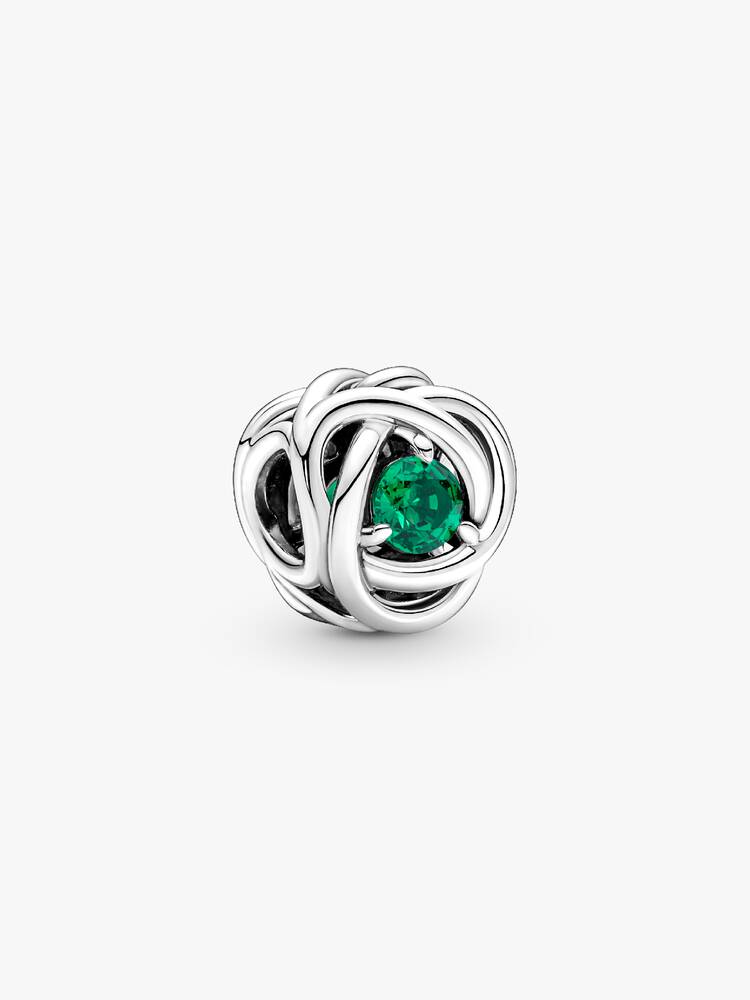 May Birthstone Eternity Circle Charm