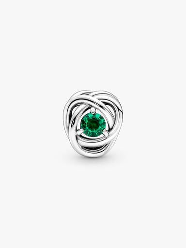 May Birthstone Eternity Circle Charm