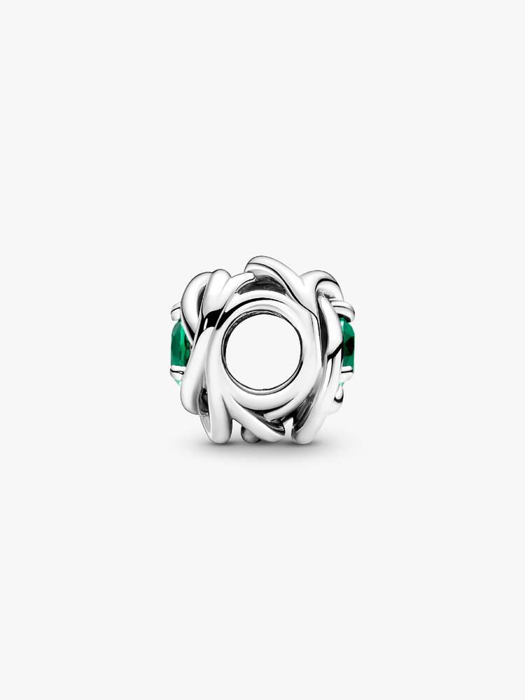May Birthstone Eternity Circle Charm