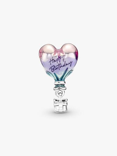 Happy Birthday Hot Air Balloon Charm