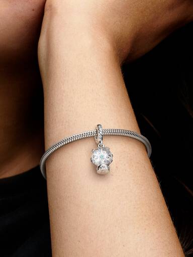Snowflake Snowglobe Dangle Charm