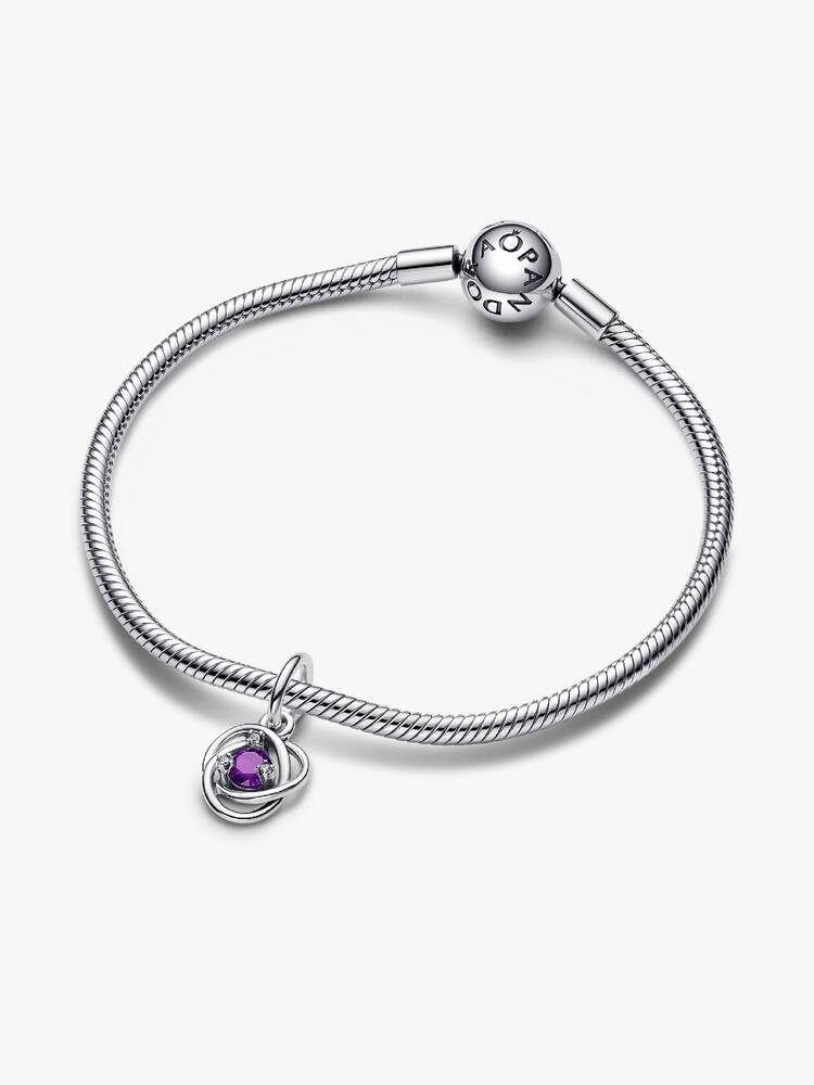 Purple Eternity Circle Dangle Charm