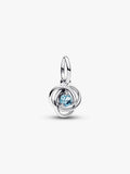 Sea Aqua Blue Eternity Circle Dangle Charm