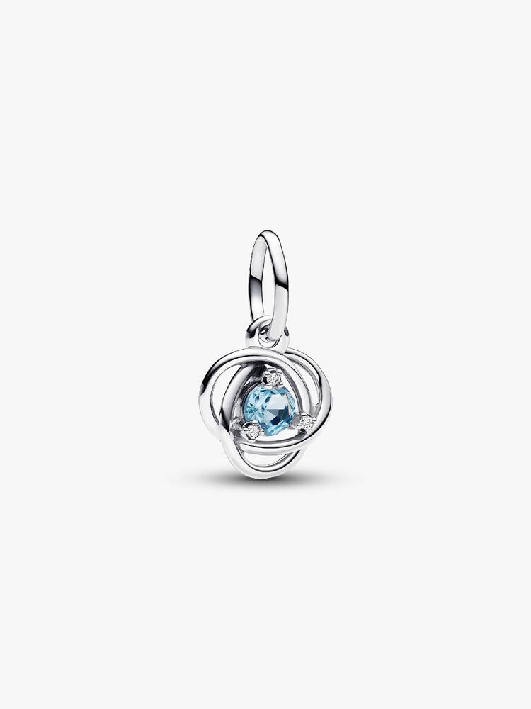 Sea Aqua Blue Eternity Circle Dangle Charm