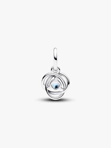 Sea Aqua Blue Eternity Circle Dangle Charm