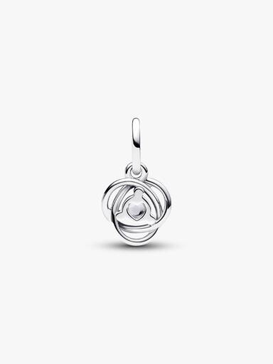 Clear Eternity Circle Dangle Charm
