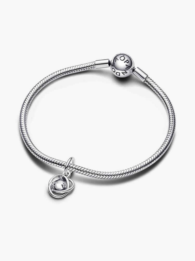 Clear Eternity Circle Dangle Charm