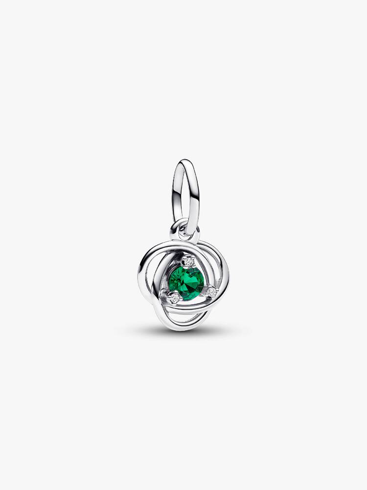 Green Eternity Circle Dangle Charm