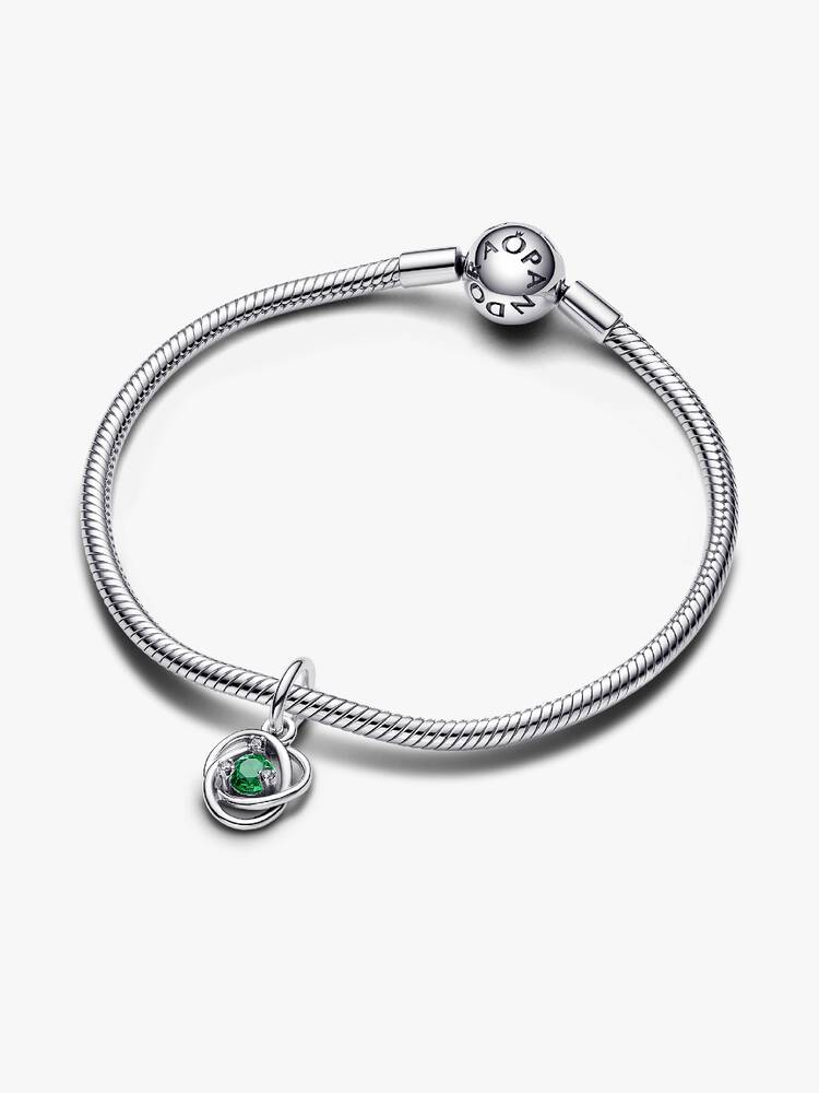 Green Eternity Circle Dangle Charm