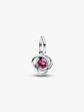 October Birthstone Eternity Circle Dangle Charm
